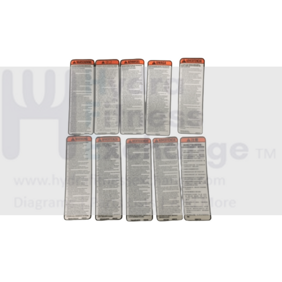 Matrix Fitness Strength System Multiple Warning Label Set 1000422148 ...