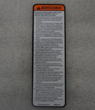 Matrix Fitness Strength System PC Frame French Warning Label 1000363766-hydrafitnessparts