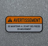 Matrix Fitness Strength System Small French Warning Label 1000224911-hydrafitnessparts