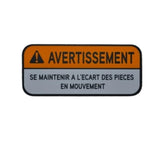 Matrix Fitness Strength System Small French Warning Label 1000224911-hydrafitnessparts