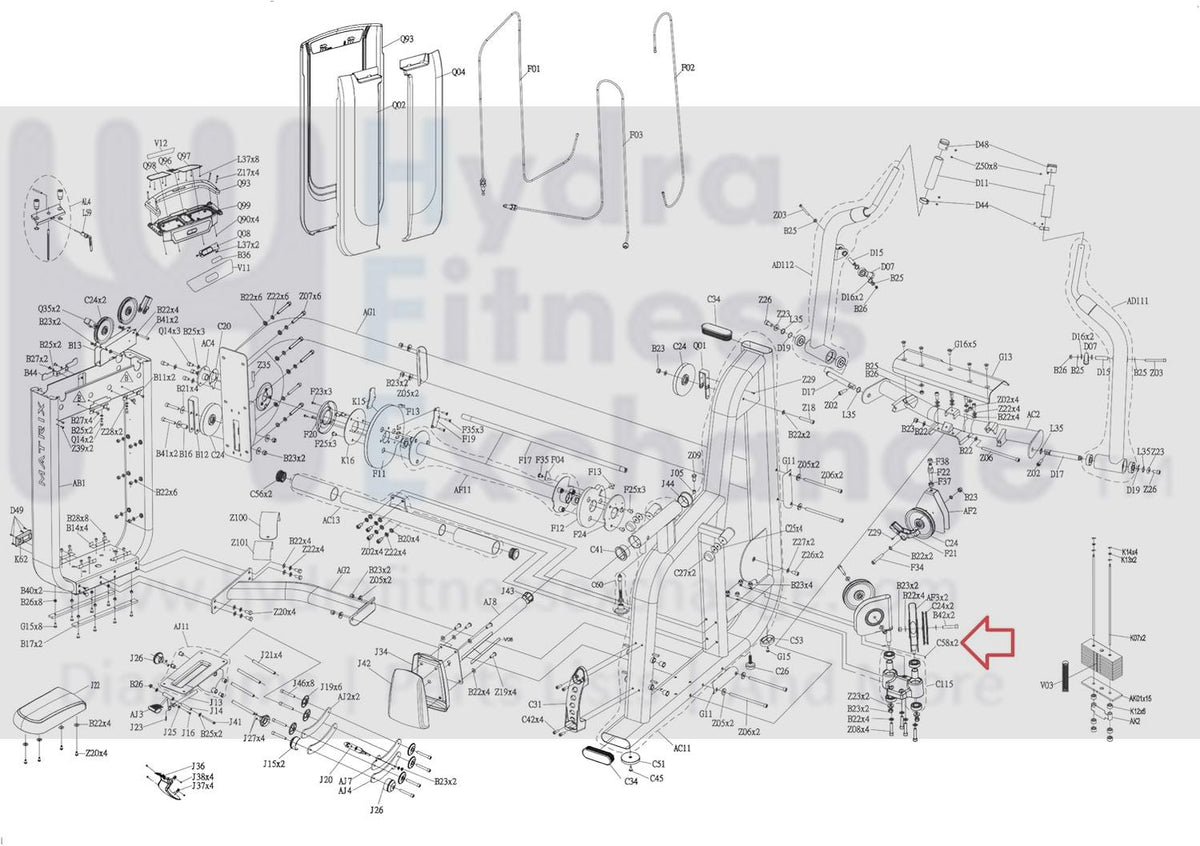 Matrix Fitness Strength System Spring Pin Diam.x 3.0 x 14L 1000307771 ...