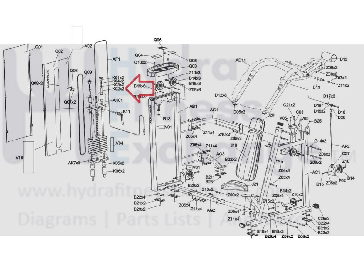 Matrix Fitness Strength System Weight Plate Guide Rod 1000442574 ...