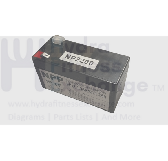 Matrix Rowing Machine Battery Matrix Fitness Upright Bike Rechargeable Battery 12V 1.2AH ZMS4008362 ...