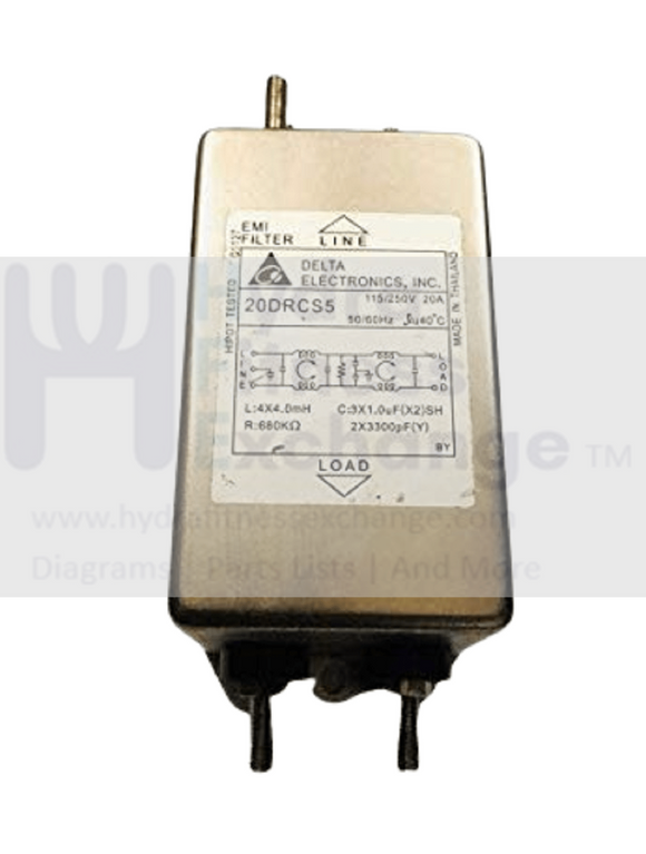 Matrix Retail Commercial Vision Fitness Treadmill EMI Filter 20A 1000396097 & 003530-A-hydrafitnessparts