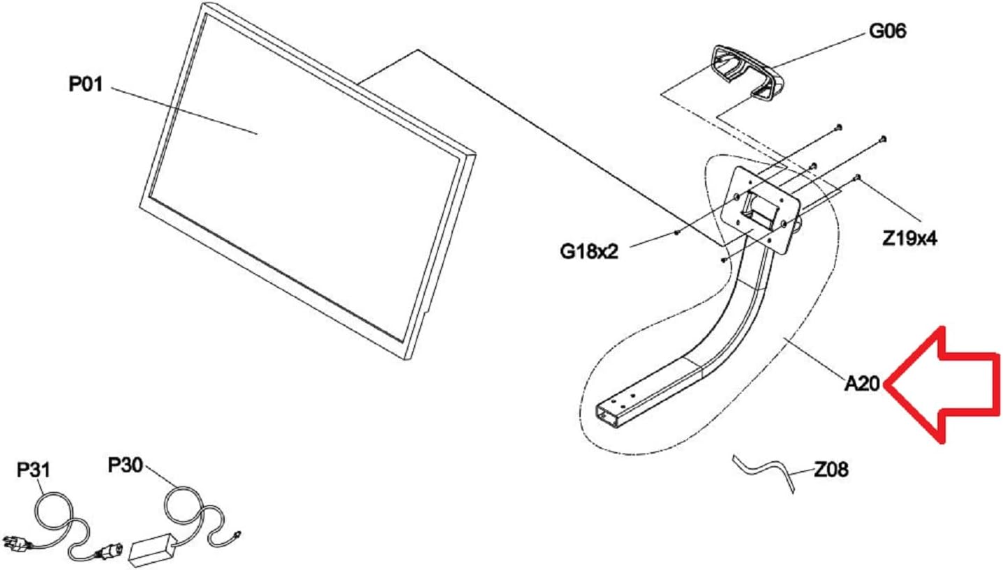 Matrix Rower Parts Matrix Retail Stationary Bike Console Mast Set 1000456219 ...