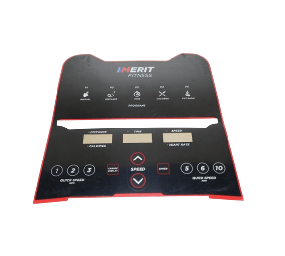 Merit Fitness TM1012 Treadmill Display Console Overlay 1000451407-hydrafitnessparts