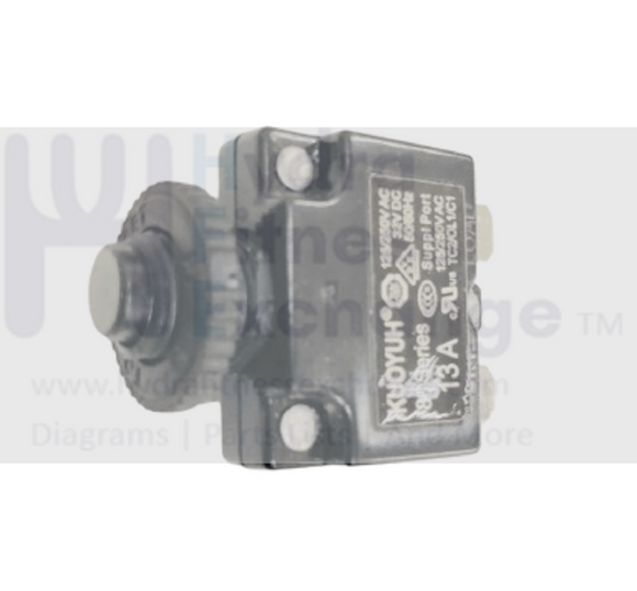 New Balance 1400 Treadmill Circuit Breaker 13A cri-38-bekr-hydrafitnessparts