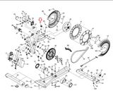 NordicTrack Grand Tour Pro Stationary Bike Idler Pulley with Axle 381248-hydrafitnessparts