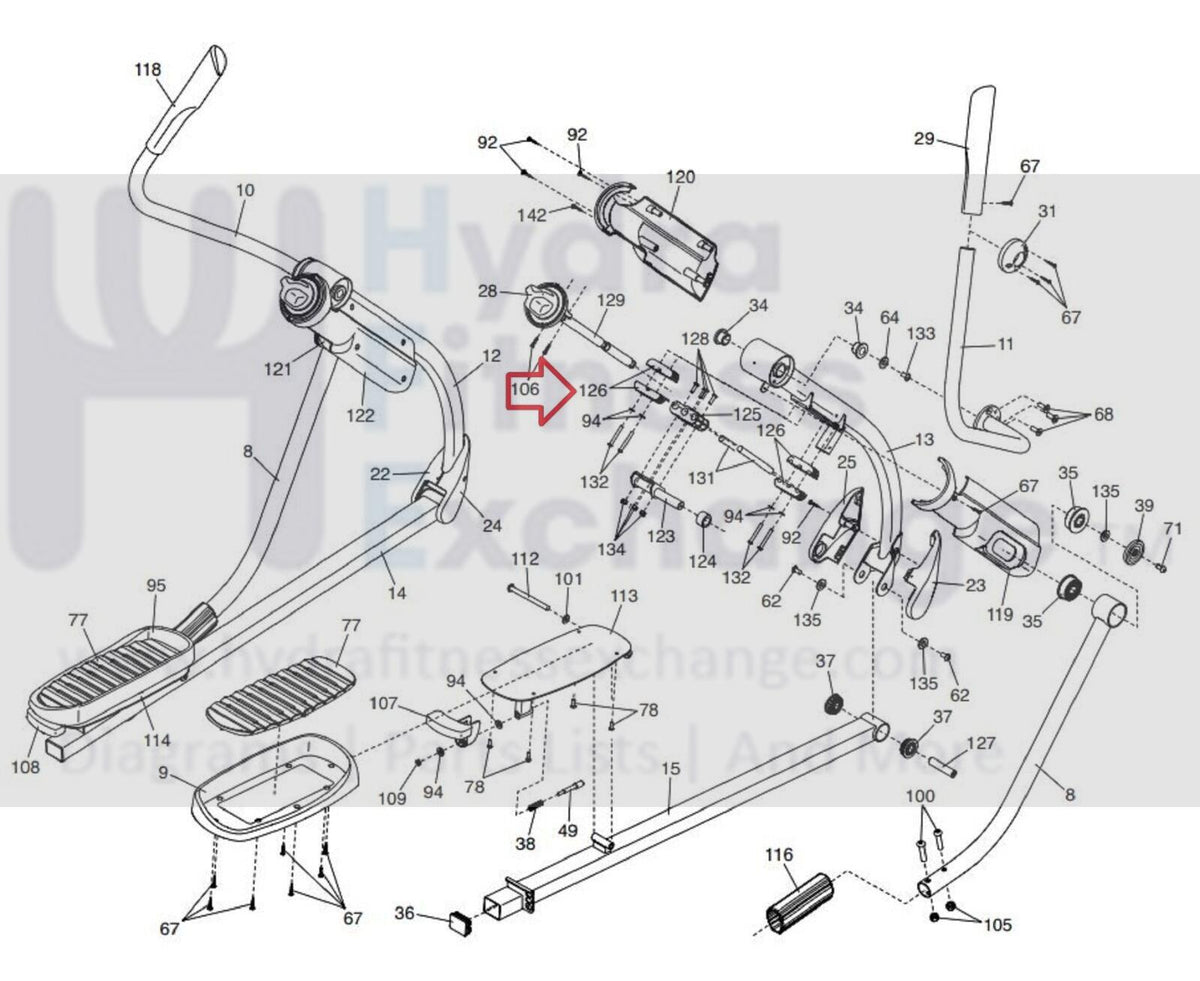 NordicTrack Proform Elliptical End Block Assembly 367997 ...