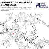 Nordictrack GX3.9 SPORT 500 SPX 505 SPX Bike Stationary Bike Crank Axle 399031-hydrafitnessparts