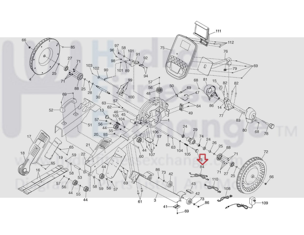 Nordictrack RW200 RW500 RW850 Rower Upright Wire Harness 397204 ...