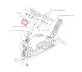 Octane Fitness Elliptical Axle Mast Cover 102413-001-hydrafitnessparts