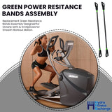 Octane Fitness Q37x - Xi Elliptical Green Power Resitance Bands Assembly 9104316-001-hydrafitnessparts