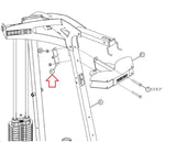 Parabody GS6-103 GS6-104 GS6-105 Home Gym Pewter Backing Plate ACU04-1531-hydrafitnessparts