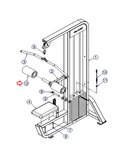 Parabody Hammer Life Fitness Strength System Black Roller Pad Assembly 7424799-hydrafitnessparts