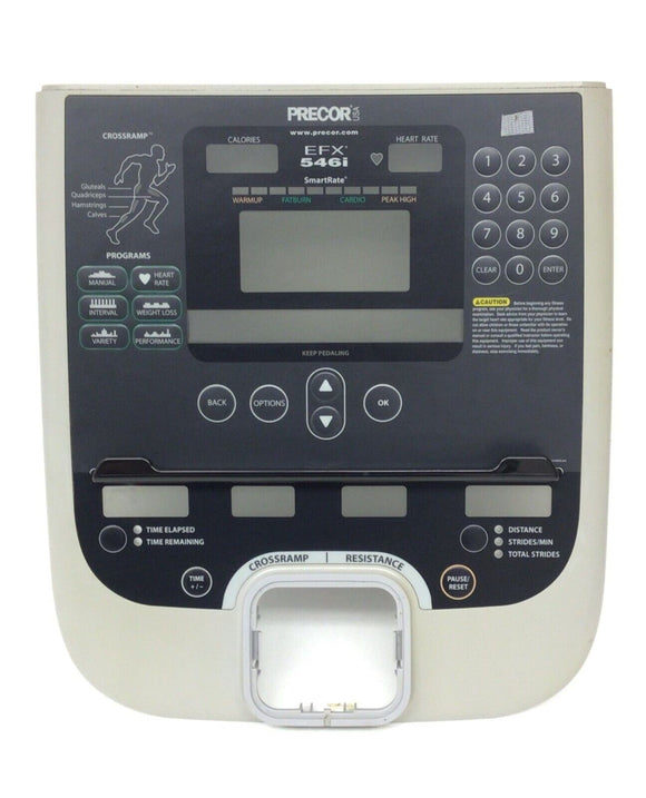 Precor EFX 576I Elliptical Display Console Membrane Overlay PPP000000048682105-hydrafitnessparts