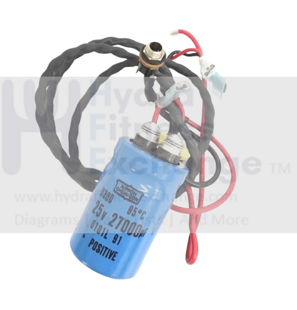 Precor EFX5.17 9.4s Elliptical Power Entry Wire & Capacitor 25V 10035-110 & 37603-501b-hydrafitnessparts