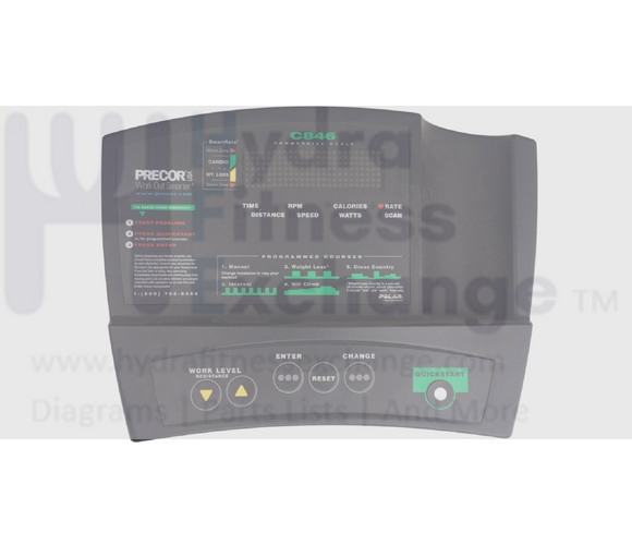 Precor Recumbent Bike Display Console Panel 39368-101-hydrafitnessparts