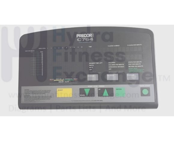 Precor Stepper Step Display Console Board + Overlay MFR-4329210107-00 & 57014-110-hydrafitnessparts