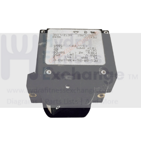 Precor Treadmill Power ON & Off Switch Circuit Breaker 11462-143 & PPP000000011462143-hydrafitnessparts