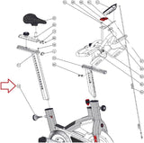 Schwinn 9-7300-QINTP0 Stationary Bike Knob Pop Pin Long Assembly 001-7345-hydrafitnessparts