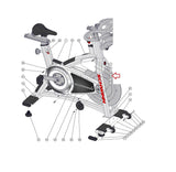 Schwinn 9-7300-QINTP0 Stationary Bike Right Sweat Guard 740-9146-XX-hydrafitnessparts