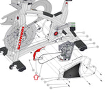 Schwinn Ac Power Stationary Bike Horseshoe W/Inserts Cover 001-7370-XX-hydrafitnessparts