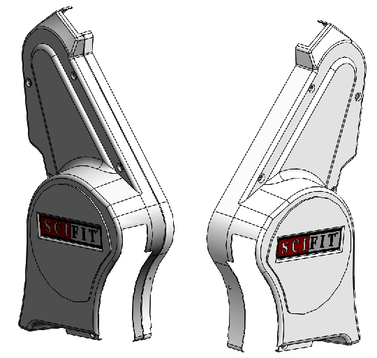 SciFit SXT7000 SXT7000E-INT SXT7000-INT Kit,Right and Left Covers W/Decal,White,SXT S6351-hydrafitnessparts