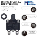 Used Bowflex BXT 116 Treadmill Power Entry On Off Push Circuit Breaker 15A 800-4775-hydrafitnessparts