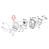 Vision Fitness Elliptical Console Face Plate Cover 1000409689-hydrafitnessparts