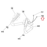 Vision Fitness Elliptical Hear Rate Pulse Sensor Wire Left 1000209314-hydrafitnessparts