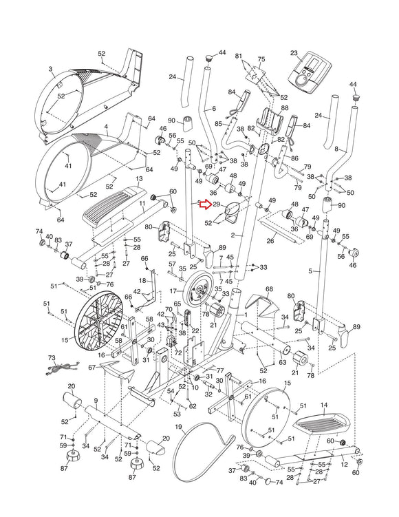 Weslo Proform Icon Gold's Gym Elliptical Water Bottle Holder 278584-hydrafitnessparts