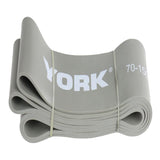 YORK Barbell Pull Up Resistance Bands 83mm - Grey (70-150lbs) - Heavy Duty Long Elastic Bands for Workout, Fitness, Training, and Physical Therapy - Large Rubber Bands for Men Women-hydrafitnessparts