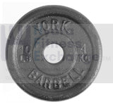 York Barbell 1″ Standard Contour Cast Iron Weight Plate (10LB) – Solid Cast Iron – Fits 1-Inch Bars & Dumbbell Handles – Adjustable Weights for Strength Training, Home Gym & Fitness Workouts-hydrafitnessparts
