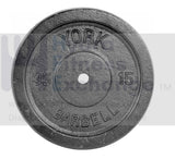 York Barbell 1″ Standard Contour Cast Iron Weight Plate (35LB) – Solid Cast Iron – Fits 1-Inch Bars & Dumbbell Handles – Adjustable Weights for Strength Training, Home Gym & Fitness Workouts-hydrafitnessparts