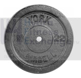 York Barbell 1″ Standard Contour Cast Iron Weight Plate (50LB) – Solid Cast Iron – Fits 1-Inch Bars & Dumbbell Handles – Adjustable Weights for Strength Training, Home Gym & Fitness Workouts-hydrafitnessparts