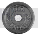 York Barbell 1″ Standard Contour Cast Iron Weight Plate (5LB) – Solid Cast Iron – Fits 1-Inch Bars & Dumbbell Handles – Adjustable Weights for Strength Training, Home Gym & Fitness Workouts-hydrafitnessparts