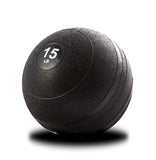 York Barbell 15LB Rubber Slam-Ball – Dead Weight with Textured Surface – Minimal Bounce Absorbs Impact – Pilates Yoga Strength Training Physical Therapy Cardio Exercises for Full Body Workout - Black-hydrafitnessparts