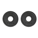 York Barbell 2” G-2 Cast Iron Olympic Weight Plates with Interlocking Design –Powerlifting, Weightlifting, Strength Training Plates for Home Gym & School – Fits Standard Barbells – 2.5LB Pair-hydrafitnessparts