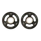 York Barbell 2" G2 Olympic Weight Plates (2.5lb) Pair - Urethane Coated 3-Grip Plates with Interlocking Design, Dual Handles, Durable & Noise-Reducing - Ideal for Home & Commercial Gym Equipment-hydrafitnessparts