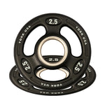 York Barbell 2" G2 Olympic Weight Plates (2.5lb) Pair - Urethane Coated 3-Grip Plates with Interlocking Design, Dual Handles, Durable & Noise-Reducing - Ideal for Home & Commercial Gym Equipment-hydrafitnessparts