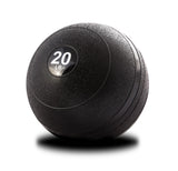 York Barbell 20LB Rubber Slam-Ball – Dead Weight with Textured Surface – Minimal Bounce Absorbs Impact – Pilates Yoga Strength Training Physical Therapy Cardio Exercises for Full Body Workout - Black-hydrafitnessparts
