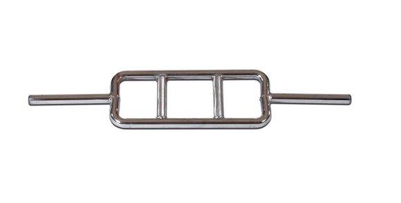 York Barbell 33 ½” Chrome Tricep Bar with Fixed Inner Collars – 7 ½” Collars for 1” Standard Plates – 5” Knurled Handles for Grip – Durable Chrome Finish – Ideal for Tricep, Arm, and Bench Workouts-hydrafitnessparts