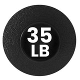 York Barbell 35LB Rubber Slam-Ball – Dead Weight with Textured Surface – Minimal Bounce Absorbs Impact – Pilates Yoga Strength Training Physical Therapy Cardio Exercises for Full Body Workout - Black-hydrafitnessparts