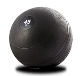 York Barbell 45LB Rubber Slam-Ball – Dead Weight with Textured Surface – Minimal Bounce Absorbs Impact – Pilates Yoga Strength Training Physical Therapy Cardio Exercises for Full Body Workout - Black-hydrafitnessparts