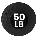 York Barbell 50LB Rubber Slam-Ball – Dead Weight with Textured Surface – Minimal Bounce Absorbs Impact – Pilates Yoga Strength Training Physical Therapy Cardio Exercises for Full Body Workout - Black-hydrafitnessparts