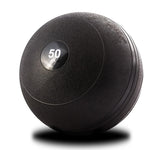 York Barbell 50LB Rubber Slam-Ball – Dead Weight with Textured Surface – Minimal Bounce Absorbs Impact – Pilates Yoga Strength Training Physical Therapy Cardio Exercises for Full Body Workout - Black-hydrafitnessparts