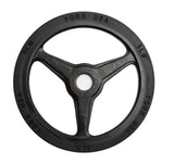 York Barbell 5LB Bumper Plates – Olympic Weight Plates with 3-Grip Design, Rubber-Coated for Floor Protection – Durable Cast Aluminum Milled Construction – Steel Composite Hub – Black-hydrafitnessparts