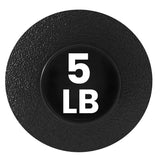 York Barbell 5LB Rubber Slam-Ball – Dead Weight with Textured Surface – Minimal Bounce Absorbs Impact – Pilates Yoga Strength Training Physical Therapy Cardio Exercises for Full Body Workout - Black-hydrafitnessparts