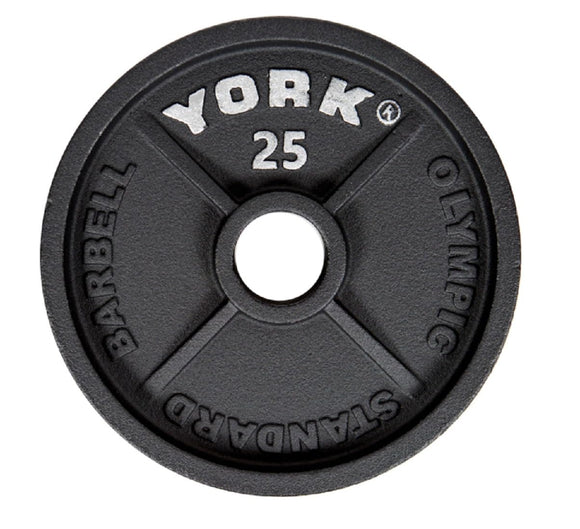 York Barbell Cast Iron Olympic Weight Plates 25Lb – 2